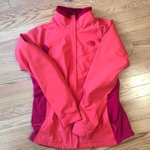 Orange and Pink North Face Jacket